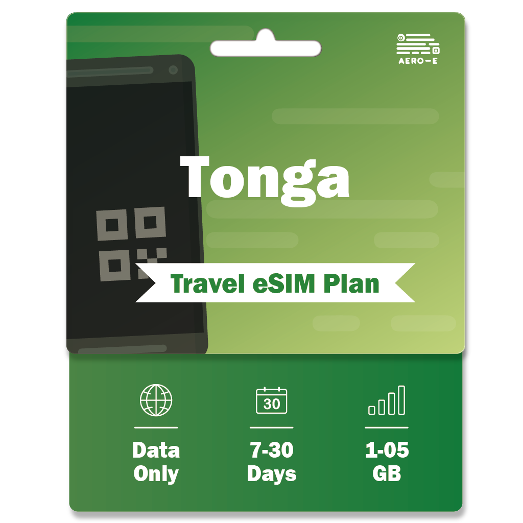 Tonga Data eSIM 1-5GB | 7-30 Days (E)