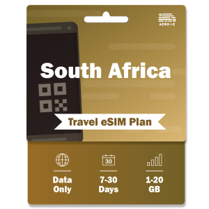 South Africa Data eSIM 1-20GB | 7-30 Days (E)