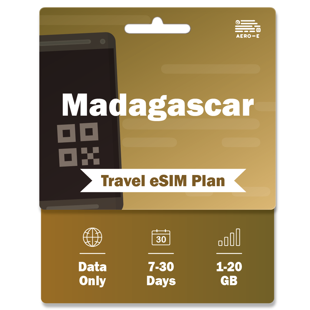 Madagascar Data eSIM 1-20GB | 7-30 Days (E)