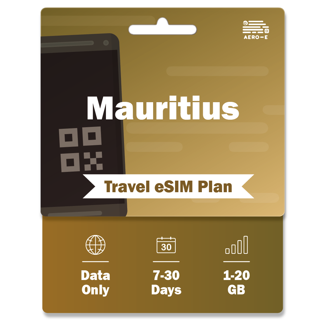 Mauritius Data eSIM 1-20GB | 7-30 Days (E)