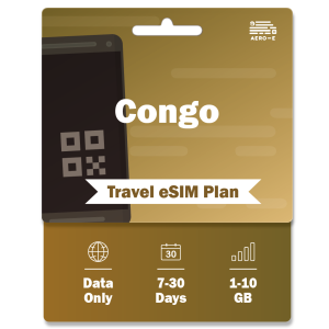 Congo Data eSIM 1-10GB | 7-30 Days (E)