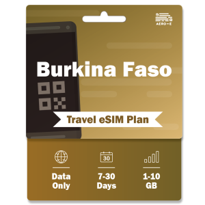 Burkina Faso Data eSIM 1-10GB | 7-30 Days (E)