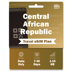 Central African Republic Data eSIM 1-10GB | 7-30 Days (E)